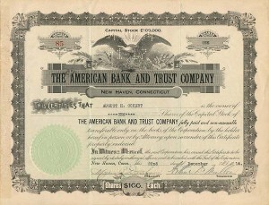 American Bank and Trust Co. - Stock Certificate